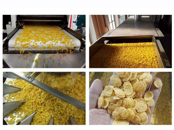 Characteristics of corn flakes production line