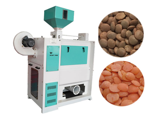 Machine à éplucher et à fendre les lentilles