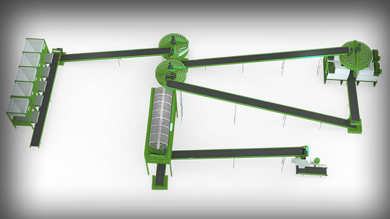 Technologie de traitement de la ligne de production mixte pour la fabrication d'engrais BB
