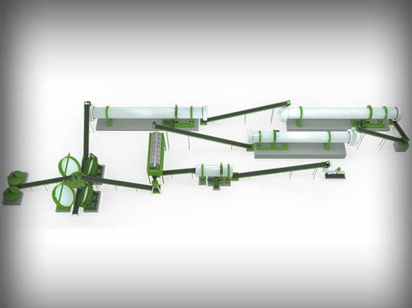 Ligne de production automatique d'engrais à base de déchets de cuisine