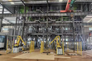 Ligne de production automatique de mortiers spéciaux