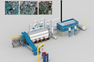 Usine de pyrolyse de panneaux solaires pour circuits imprimés usagés