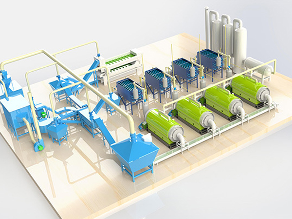 Usine de pyrolyse de déchets d’aluminium et de plastique