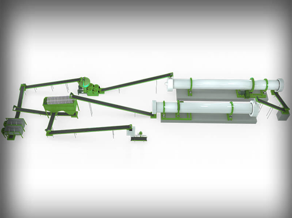 Ligne de production automatique d'engrais organiques à granules