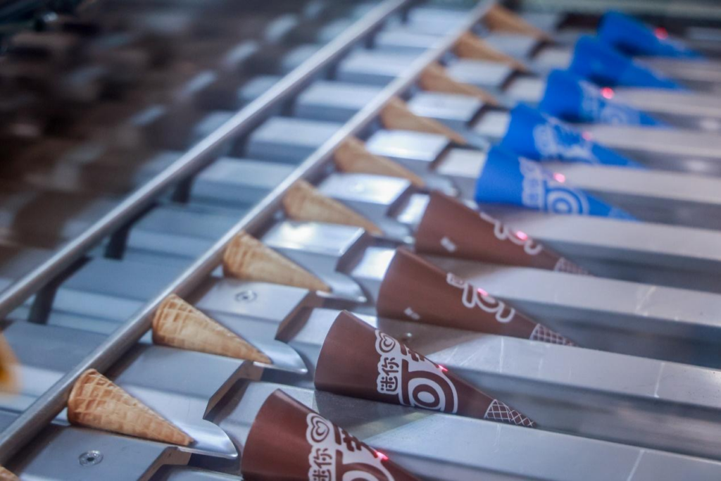 Usine de production de crème glacée