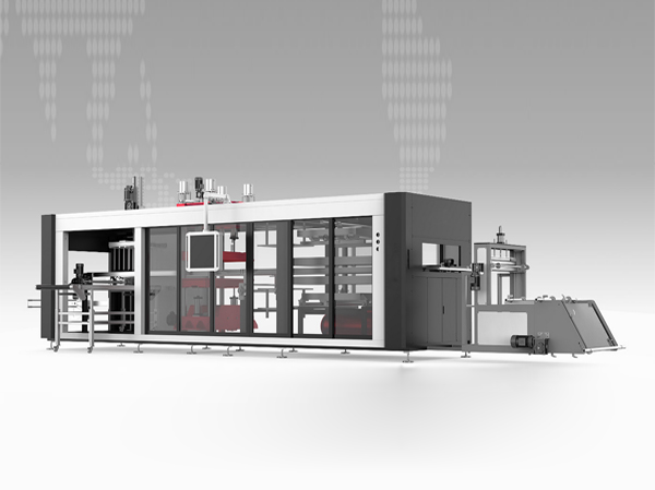 Machine de thermoformage à pression négative à trois/quatre stations