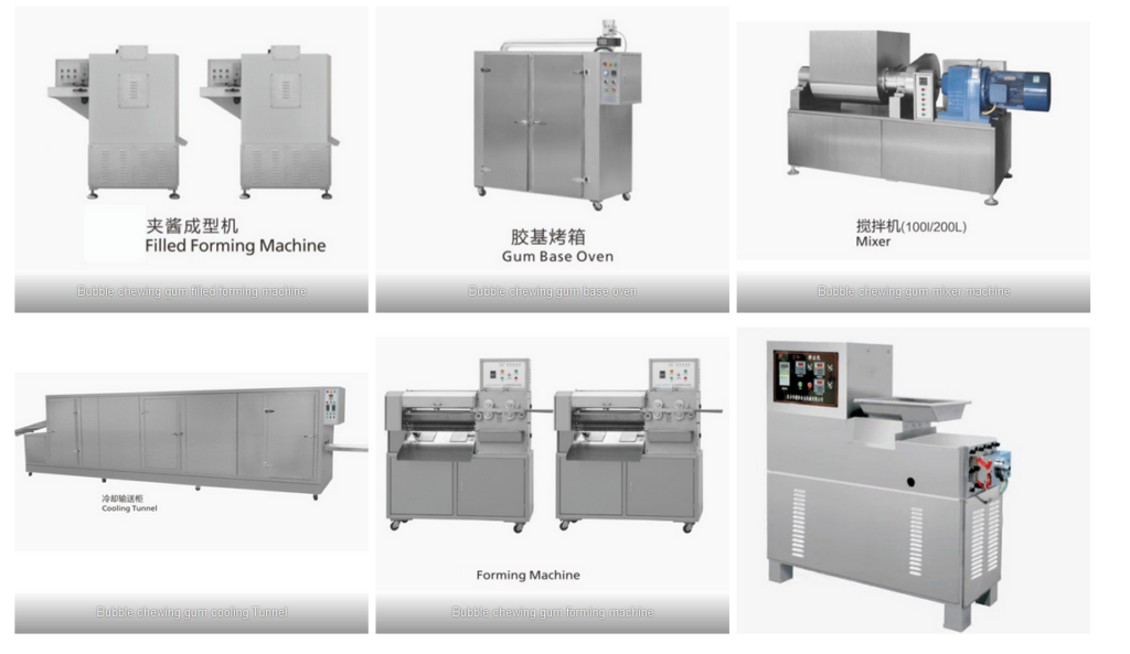 Principaux équipements de la ligne de production automatique de chewing-gum