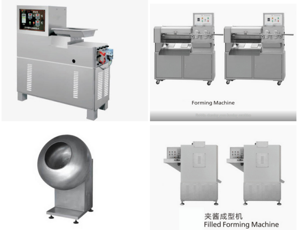 Principaux équipements de la ligne de production automatique de chewing-gums au xylitol